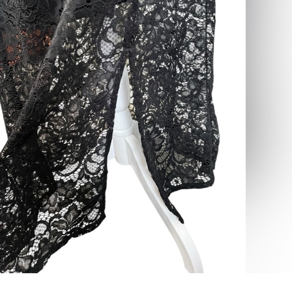 a.new day Black Lace Long Sleeve Midi Dress - Small - Picture 7 of 9